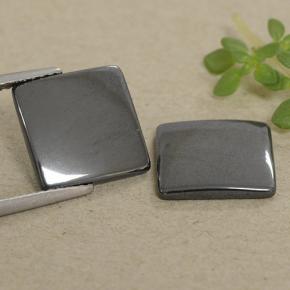 4.7ct Square Cabochon Black Gray Hematite for sale thumb image of 4.7ct Square Cabochon Black Gray Hematite (ID: 491879)