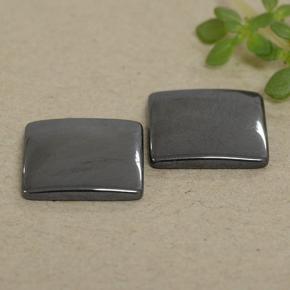 9.42 ctw Gray Hematite Stones, Natural Hematite in Square Cabochon Shape for Sale