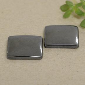 9.72 ctw Gray Hematite Stones, Natural Hematite in Square Cabochon Shape for Sale