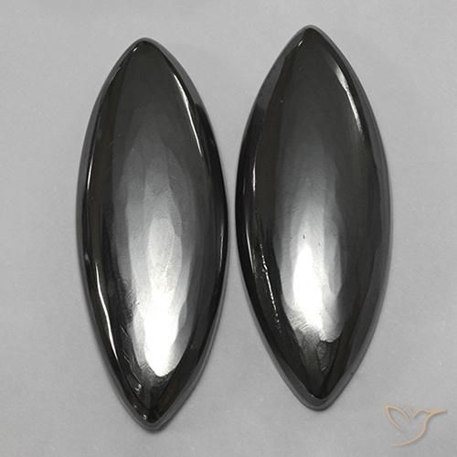 27.52 ct Marquise Hematite, 25.5 x 10.2 mm From Brazil, Photo A