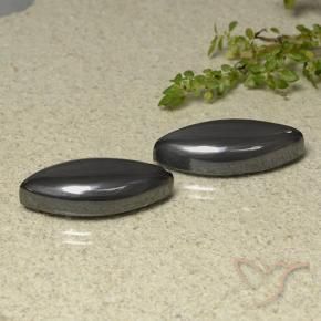 38.77 ctw Gray Hematite Stones, Natural Hematite in Marquise Cabochon Shape for Sale