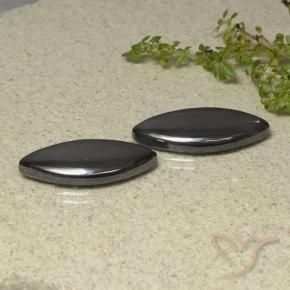 25.62 ctw Gray Hematite Stones, Natural Hematite in Marquise Cabochon Shape for Sale