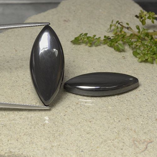 48.08 ct Marquise Hematite, 29.7 x 13 mm From Brazil, Photo A