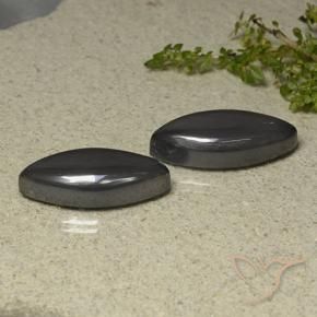 49.18 ctw Gray Hematite Stones, Natural Hematite in Marquise Cabochon Shape for Sale