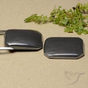Hematite Gemstones in 20 x 15 mm (calibrated) Size for Sale, Hematite Stones in Dark Gray Color