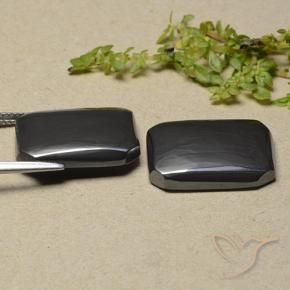 Hematite Gemstones in 18.3 x 13.8 mm Size for Sale, Hematite Stones in Black Gray Color