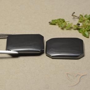 Hematite Gemstones in 18.3 x 14.2 mm Size for Sale, Hematite Stones in Dark Gray Color