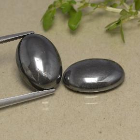 7.8ct Oval Cabochon Black Gray Hematite for sale thumb image of 7.8ct Oval Cabochon Black Gray Hematite (ID: 491905)