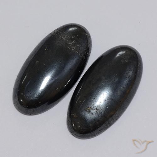 Hematite Gemstones in 18.1 x 9 mm Size for Sale, Hematite Stones in Dark Gray Color