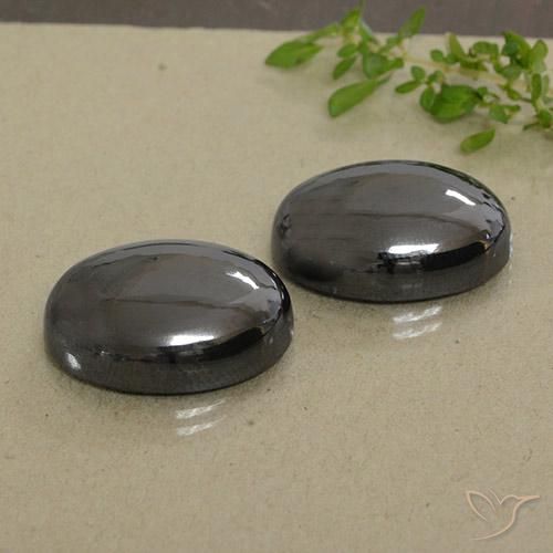 69.94 ctw Gray Hematite Stones, Natural Hematite in Oval Cabochon Shape for Sale