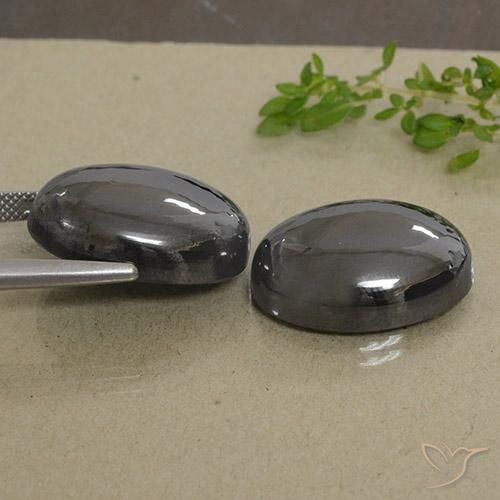 Hematite Gemstones in 21.3 x 16.3 mm Size for Sale, Hematite Stones in Medium Grey Color
