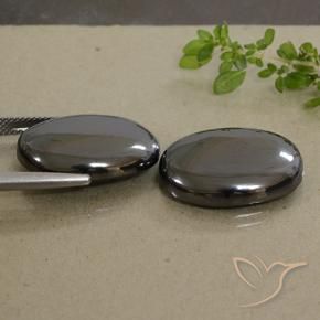 Hematite Gemstones in 21.3 x 16 mm Size for Sale, Hematite Stones in Medium Grey Color