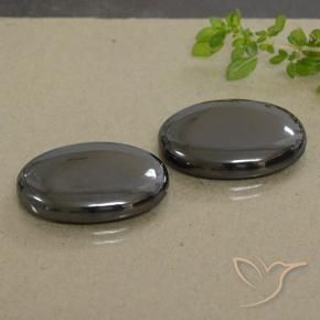 53.80 ctw Gray Hematite Stones, Natural Hematite in Oval Cabochon Shape for Sale