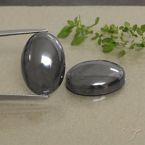 55.52 ct Oval Hematite, 20.5 x 14.5 mm From Brazil, Photo A