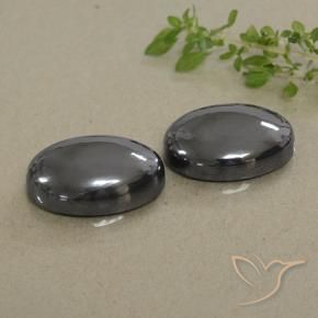 55.52 ctw Gray Hematite Stones, Natural Hematite in Oval Cabochon Shape for Sale