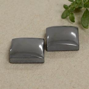 14.82 ctw Gray Hematite Stones, Natural Hematite in Square Cabochon Shape for Sale