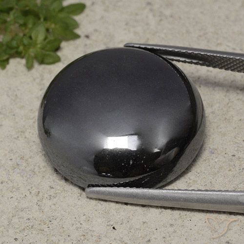 39.37ct Natural Dark Gray Hematite, Round, Opaque