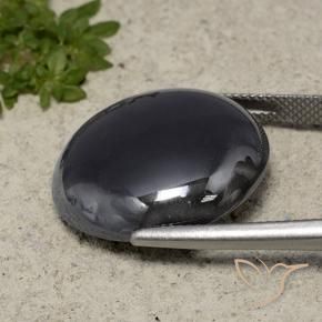 Hematite Gemstone in 21.7 mm Size for Sale, Hematite Stone in Dark Gray Color