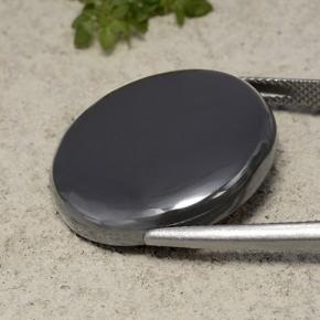 Hematite Gemstone in 23.2 mm Size for Sale, Hematite Stone in Dark Gray Color