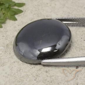 33.63 ct Gray Hematite Stone, Natural Hematite in Round Cabochon Shape for Sale
