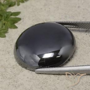 40.32 ct Gray Hematite Stone, Natural Hematite in Round Cabochon Shape for Sale