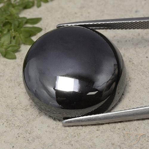 41.15ct Natural Black Gray Hematite, Round, Opaque