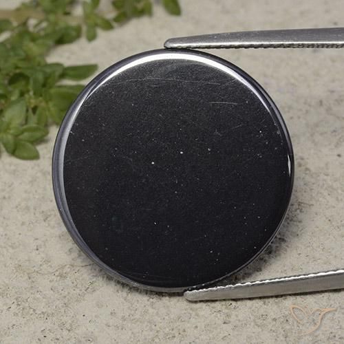Hematite Gemstone in 21.6 mm Size for Sale, Hematite Stone in Black Gray Color