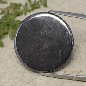39.79 ct Gray Hematite Stone, Natural Hematite in Round Cabochon Shape for Sale
