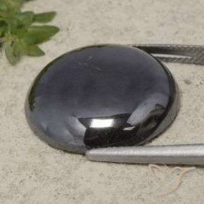 Hematite Gemstone in 21.7 mm Size for Sale, Hematite Stone in Black Gray Color