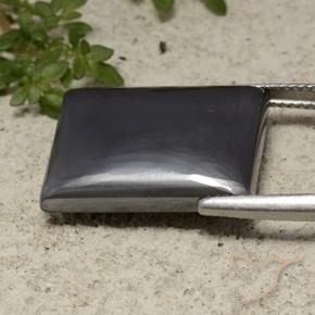 Hematite Gemstone in 19 x 14.7 mm Size for Sale, Hematite Stone in Black Gray Color