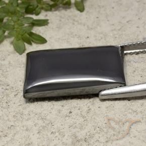 Hematite Gemstone in 19.8 x 13.1 mm Size for Sale, Hematite Stone in Black Gray Color