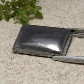 18.55 ct Gray Hematite Stone, Natural Hematite in Baguette Cabochon Shape for Sale