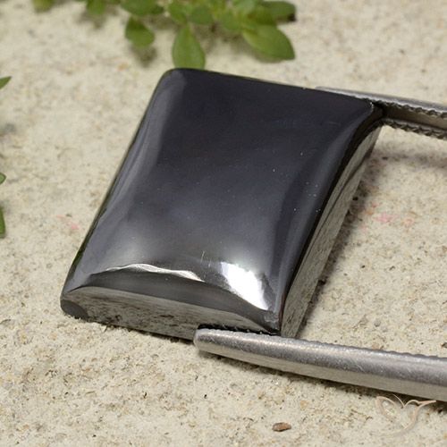 28.35 ct Baguette Hematite, 19.3 x 15.2 mm From Brazil, Photo A