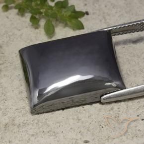 28.35 ct Gray Hematite Stone, Natural Hematite in Baguette Cabochon Shape for Sale