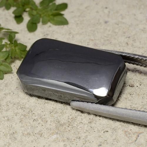 21.68 ct Gray Hematite Stone, Natural Hematite in Octagon Cabochon Shape for Sale