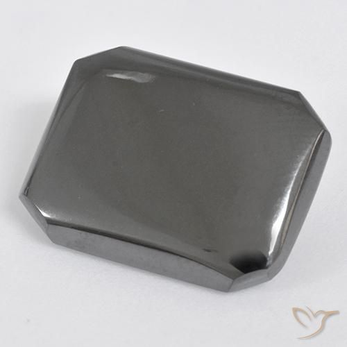 18.98 ct Gray Hematite Stone, Natural Hematite in Octagon Cabochon Shape for Sale