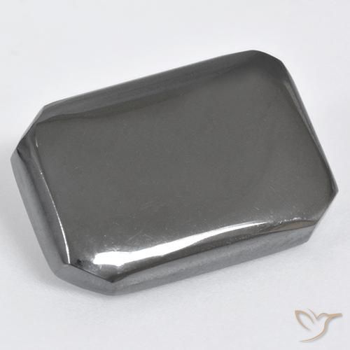 19.94 ct Gray Hematite Stone, Natural Hematite in Octagon Cabochon Shape for Sale
