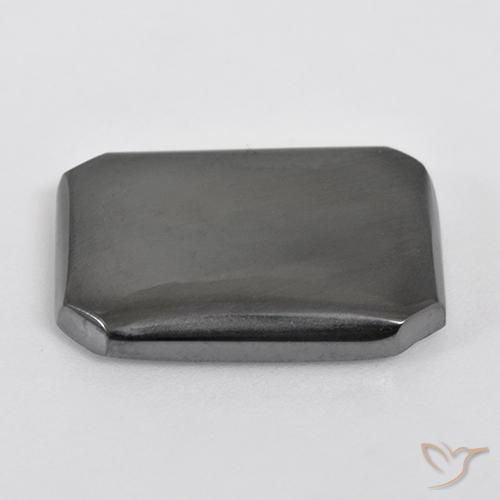 Hematite Gemstone in 20 x 15 mm (calibrated) Size for Sale, Hematite Stone in Medium Grey Color