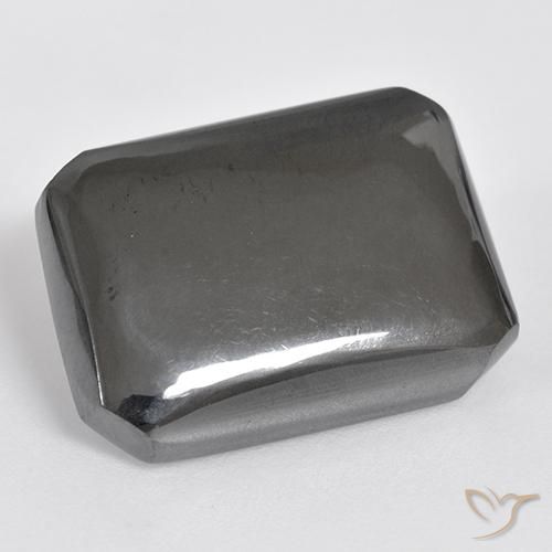 25.04 ct Gray Hematite Stone, Natural Hematite in Octagon Cabochon Shape for Sale
