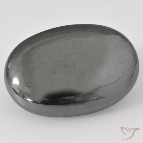 31.18 ct Gray Hematite Stone, Natural Hematite in Oval Cabochon Shape for Sale