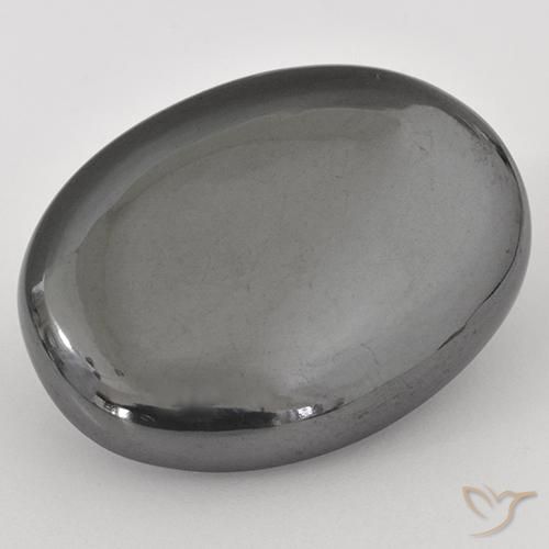 35.44ct Natural Medium Gray Hematite, Oval, Opaque