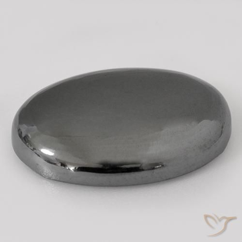Hematite Gemstone in 23.6 x 17.2 mm Size for Sale, Hematite Stone in Silver Gray Color