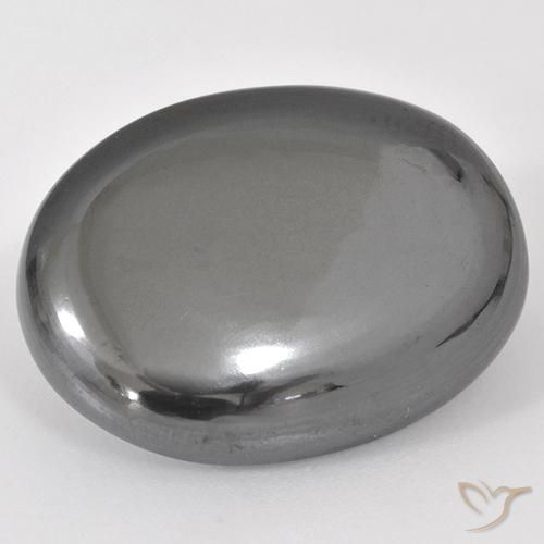 38.86ct Natural Medium Gray Hematite, Oval, Opaque