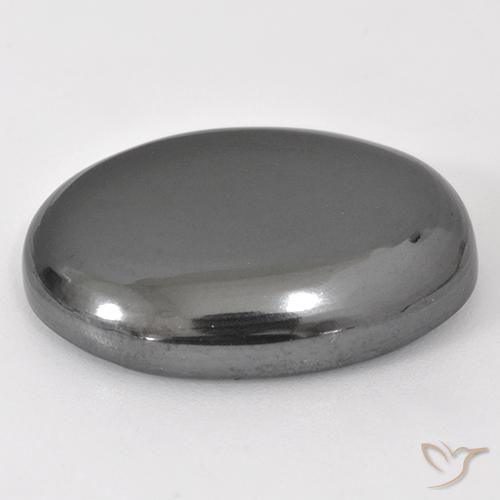 Hematite Gemstone in 25 x 18 mm (calibrated) Size for Sale, Hematite Stone in Medium Gray Color