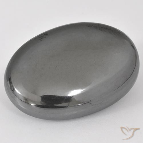 32.02ct Natural Medium Gray Hematite, Oval, Opaque