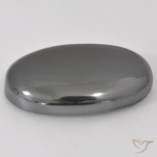 Hematite Gemstone in 24.7 x 15.9 mm Size for Sale, Hematite Stone in Silver Gray Color