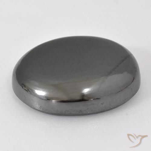 Hematite Gemstone in 19.2 x 15.7 mm Size for Sale, Hematite Stone in Silver Gray Color