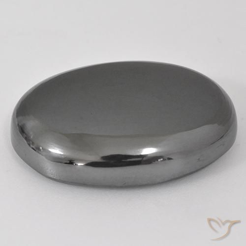 Hematite Gemstone in 23.7 x 18 mm Size for Sale, Hematite Stone in Silver Gray Color