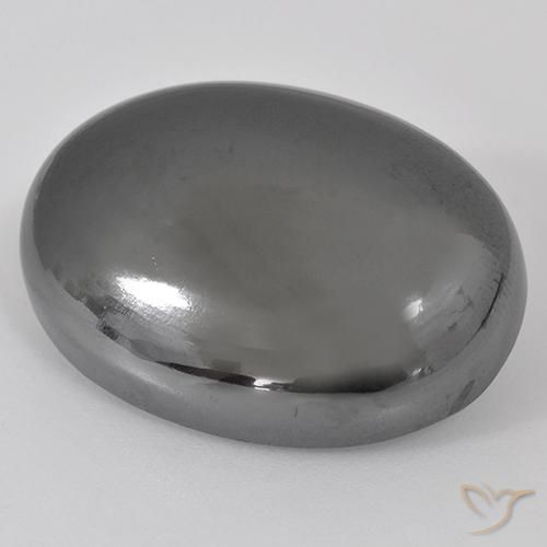 41.28 ct Gray Hematite Stone, Natural Hematite in Oval Cabochon Shape for Sale