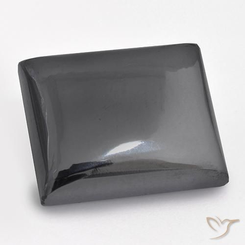 22.78ct Natural Silver Gray Hematite, Baguette, Opaque